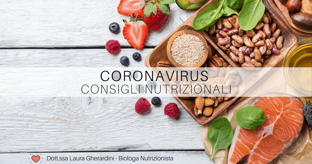coronavirus consigli nutrizionali